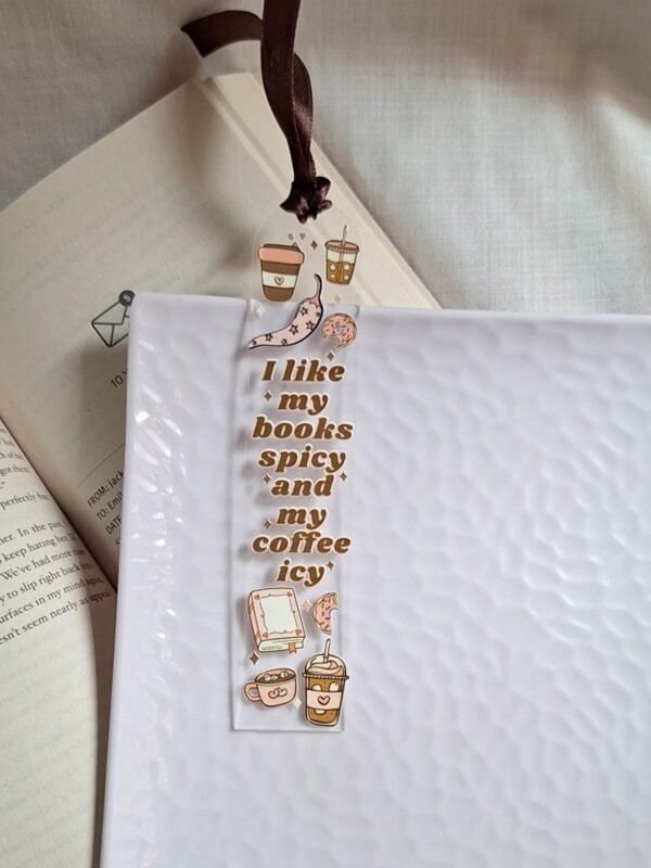 Zupppy Bookmark I like my books spicy and my coffee icy bookmark – Cute Bookish Accessory
