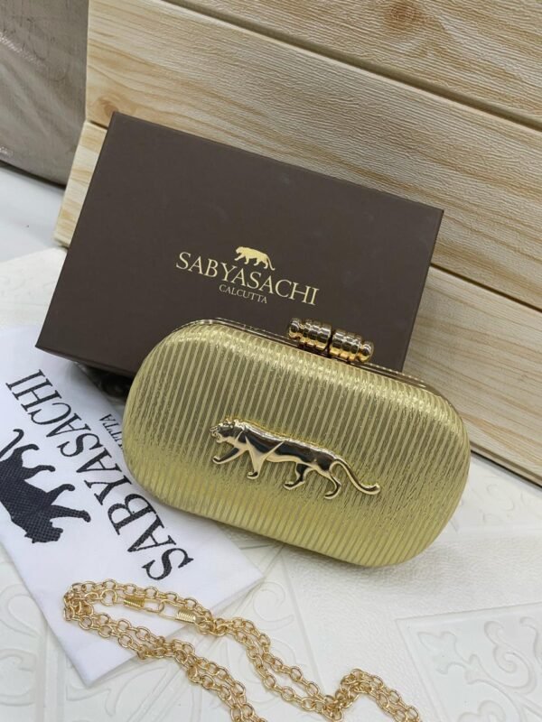 Zupppy Accessories New Sabyasachi Clutch Bag Replica – Showroom Model | Box Packed | Designer-Inspired Handbag (8×4 in)