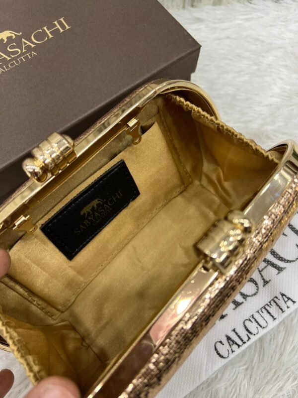 Zupppy Accessories New Sabyasachi Clutch Bag Replica – Showroom Model | Box Packed | Designer-Inspired Handbag (8×4 in)