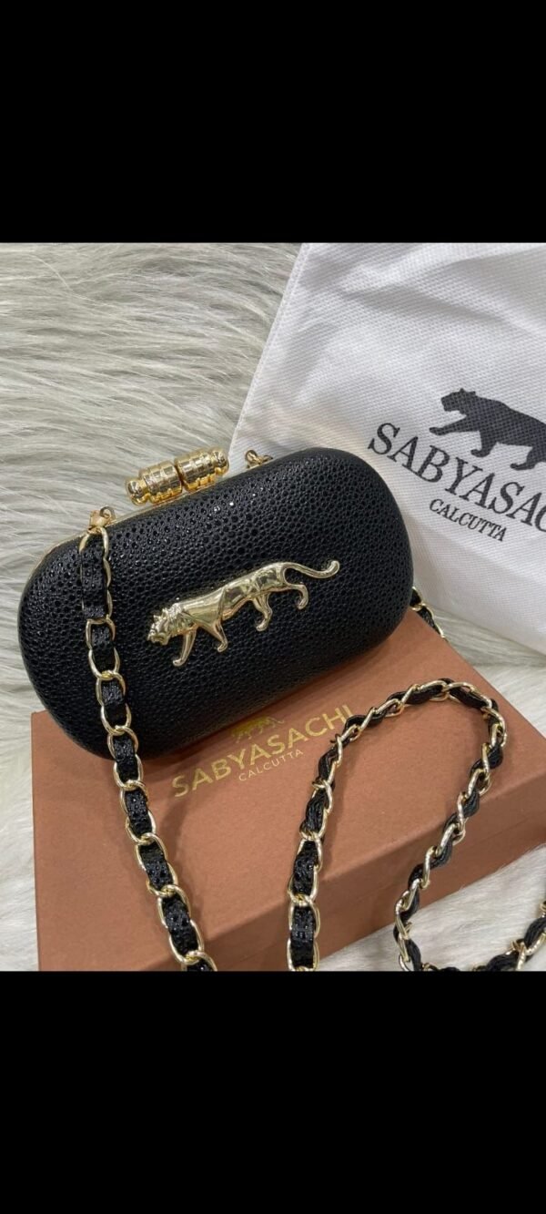Zupppy Accessories Limited Edition Sabyasachi Sequin Gold Frame Clutch