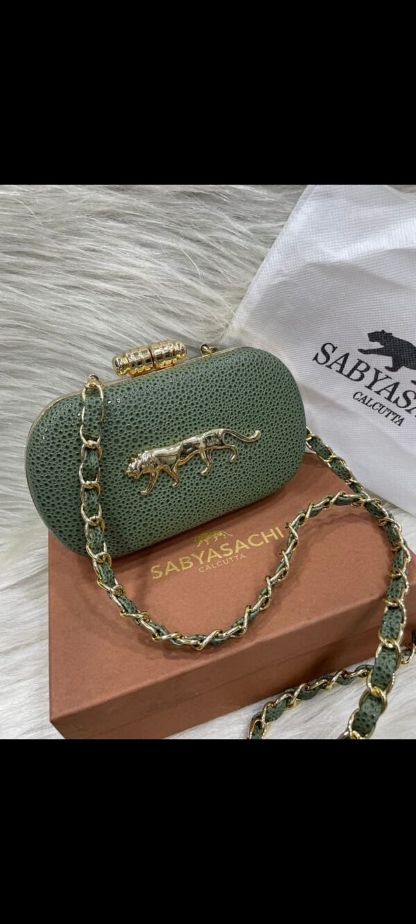 Zupppy Accessories Limited Edition Sabyasachi Sequin Gold Frame Clutch