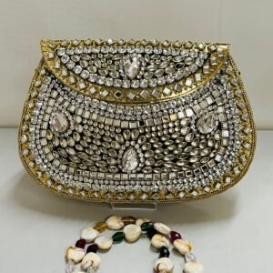 Zupppy Accessories Luxury Kundan Bag – Elegant Craftsmanship with Royal Charm