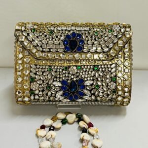 Zupppy Accessories Luxury Kundan Bag – A Regal Blend of Tradition and Elegance