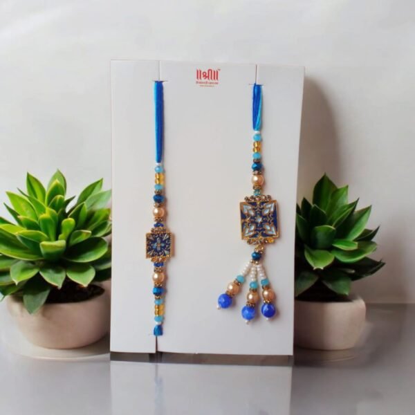 Zupppy Gifts Designer Bhaiya Bhabhi Rakhi Combo Set – Celebrate the Bond of Love
