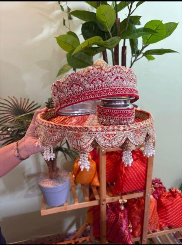 Zupppy Gifts Beautiful Karwa Chauth Thali Set for Pooja, Fast, and Rituals