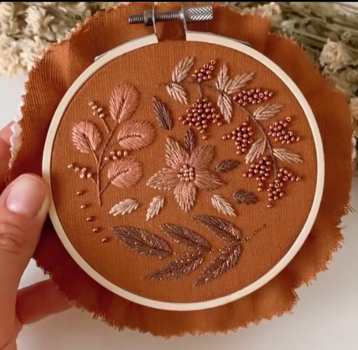 Handmade Embroidered Flower Hoop Wall Hanging – Custom Floral Art for Home & Room Décor