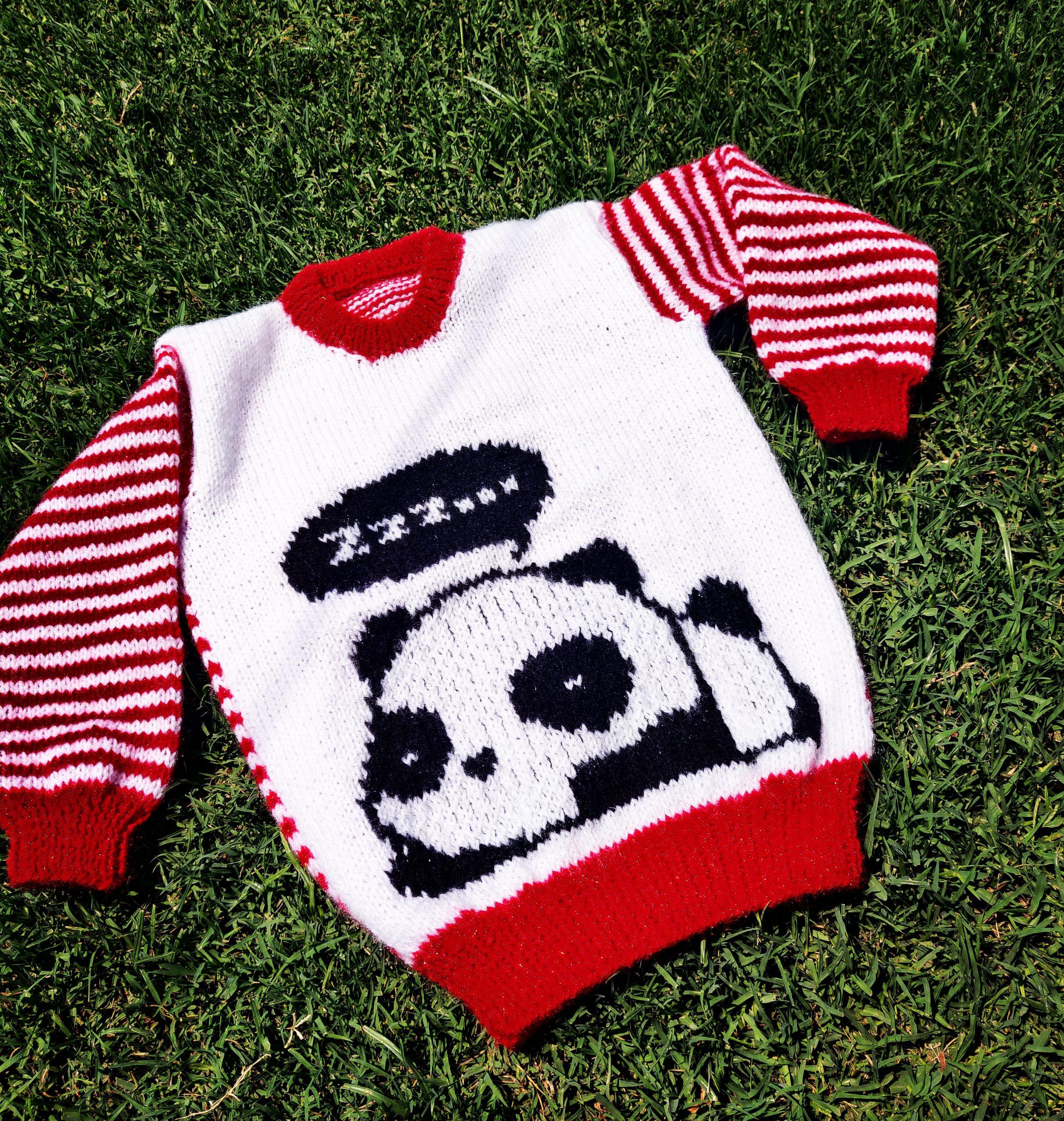 Hand knitted boys sweater