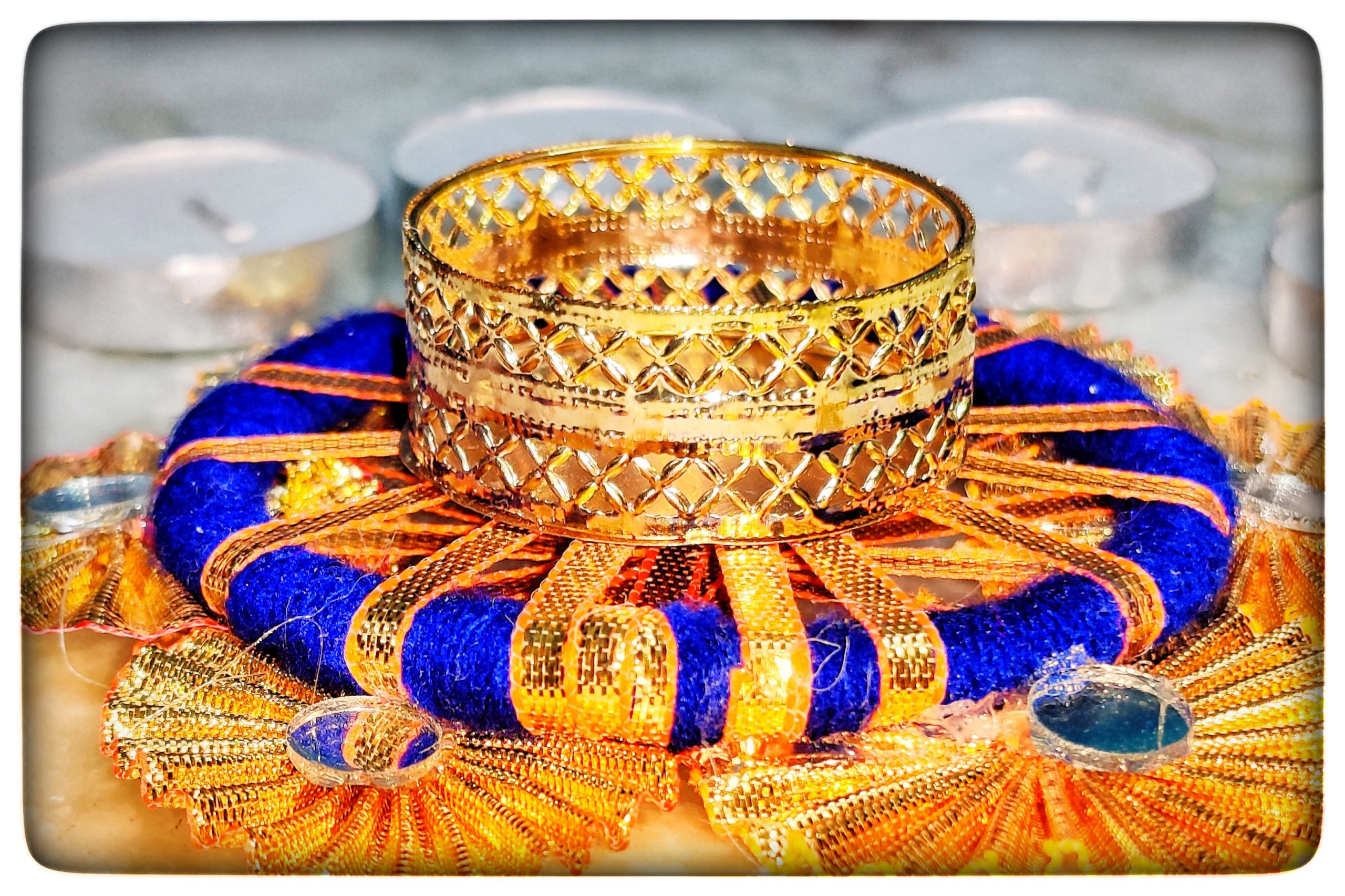 Designer Gotta Patti Diya – Trending Decorative Tealight Candle Holder for Diwali and Custom Home Decor