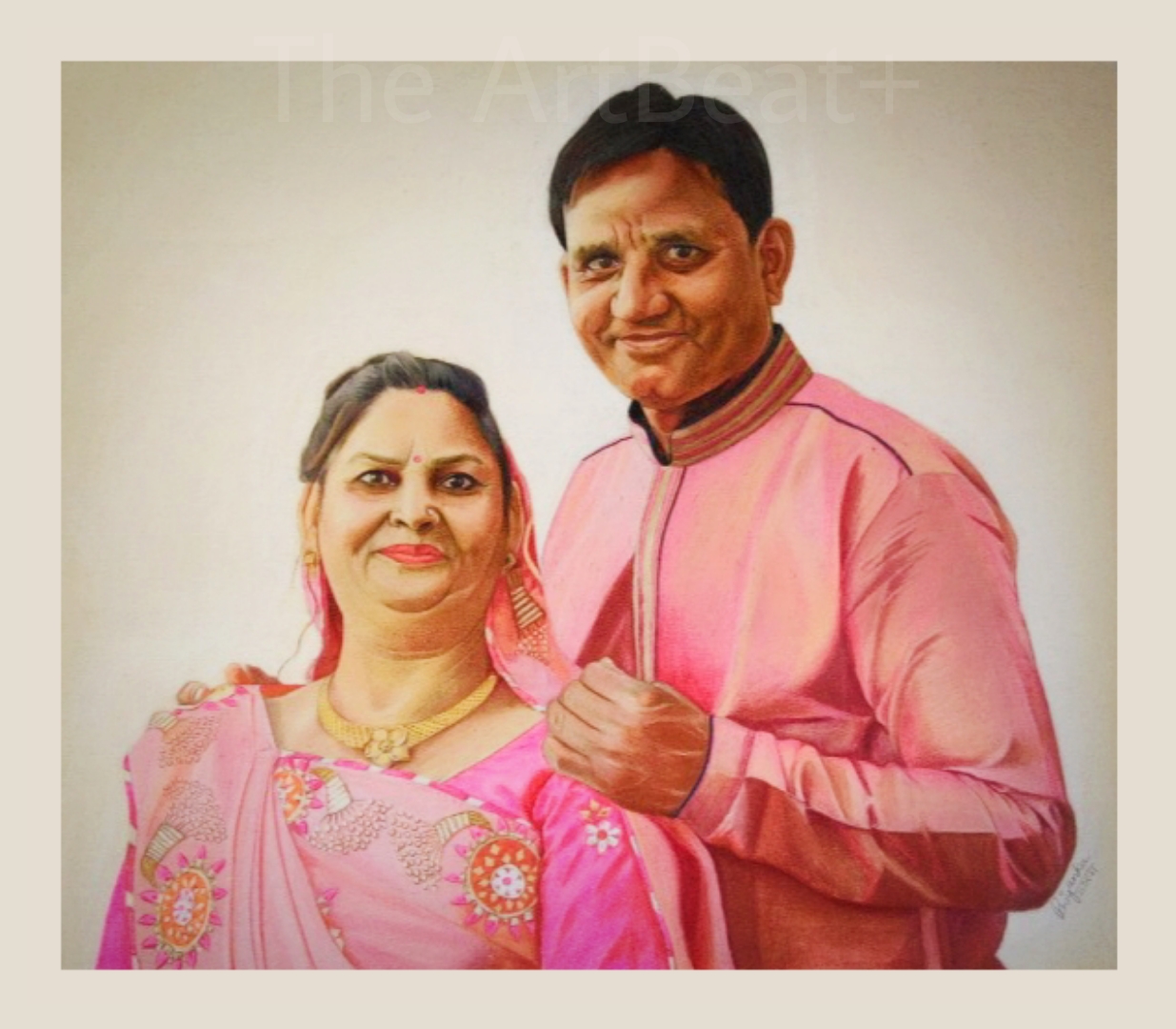 Handmade Coloured Pencil Portrait - Transform Your Memories into Vibrant Art