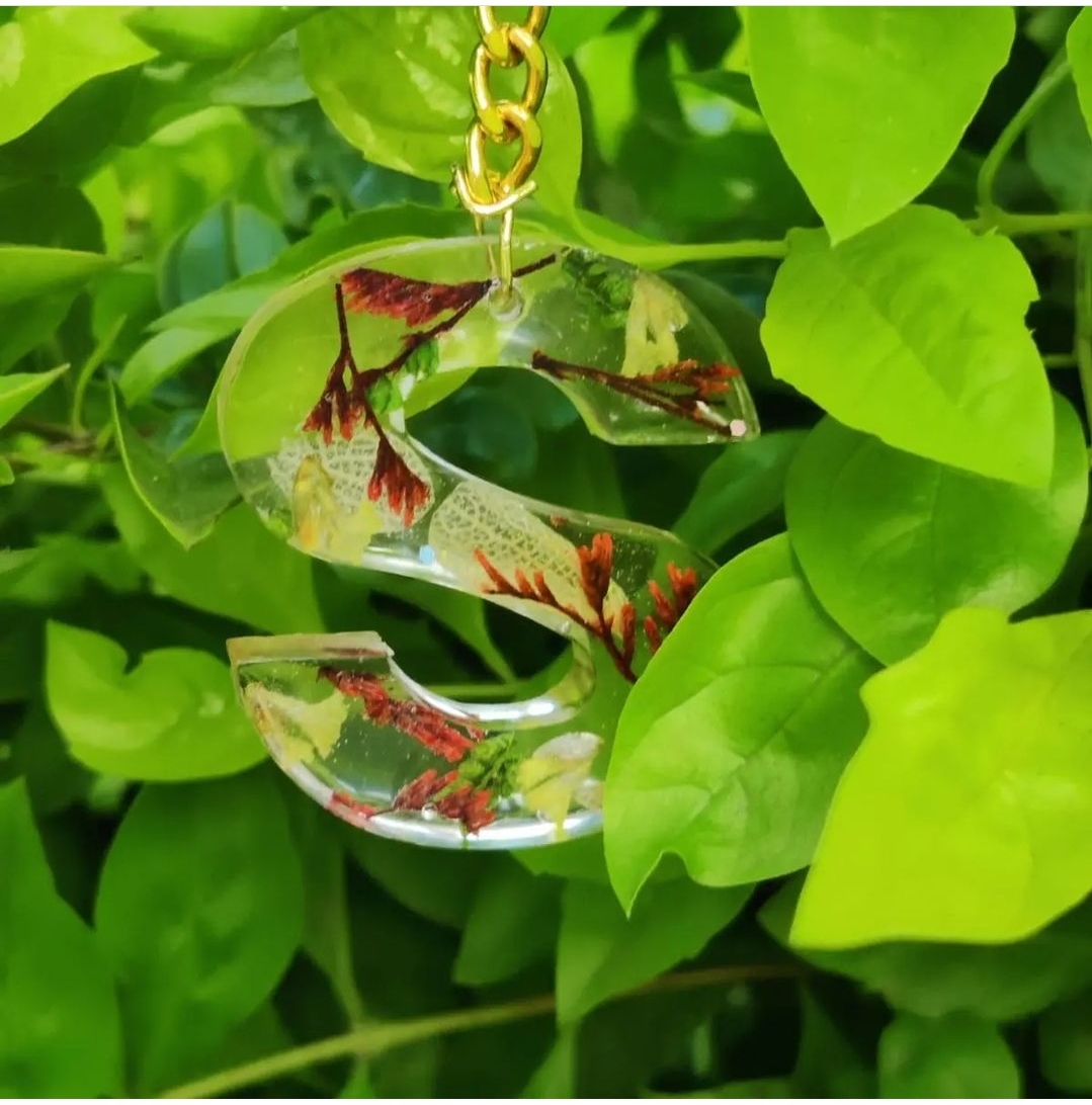 Alphabet resin keyring