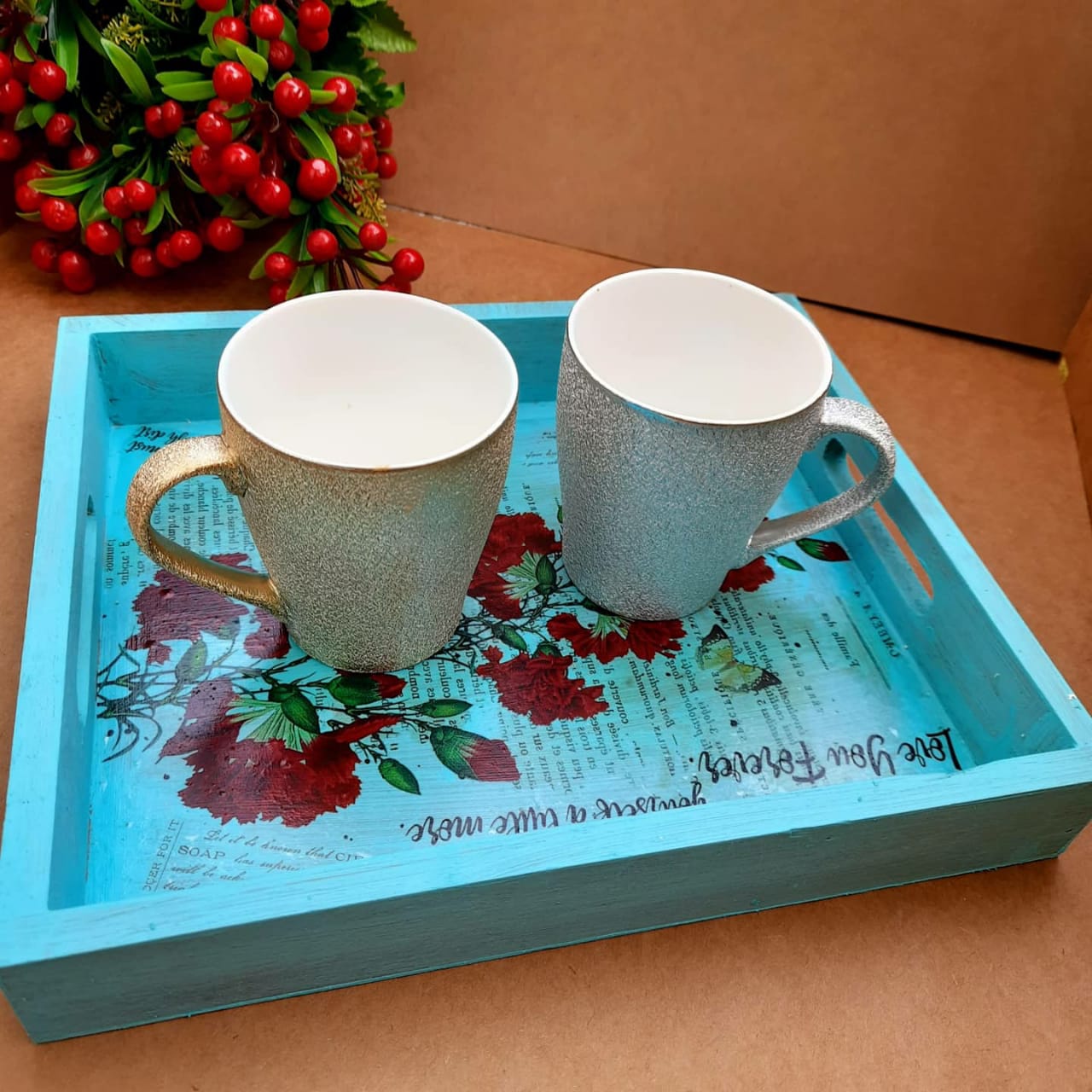 Brand New Homemade Wooden Tray Online in India