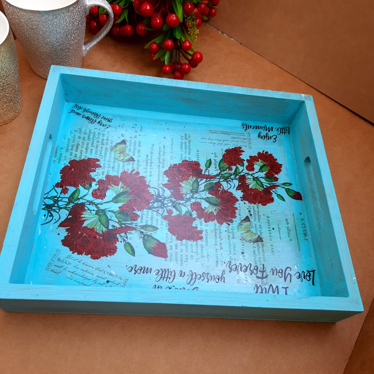 Brand New Homemade Wooden Tray Online in India - Image 5