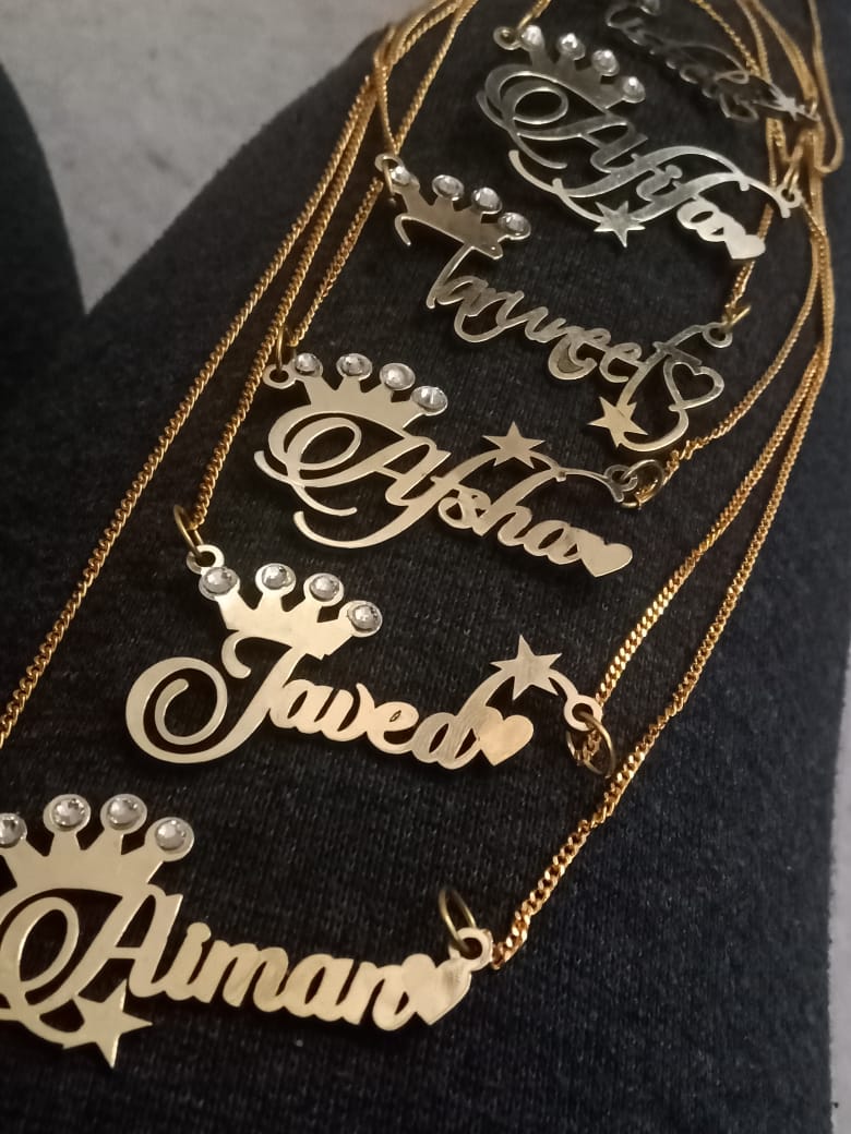 Customized Name Pendants - Personalized Jewelry with Various Polish Options