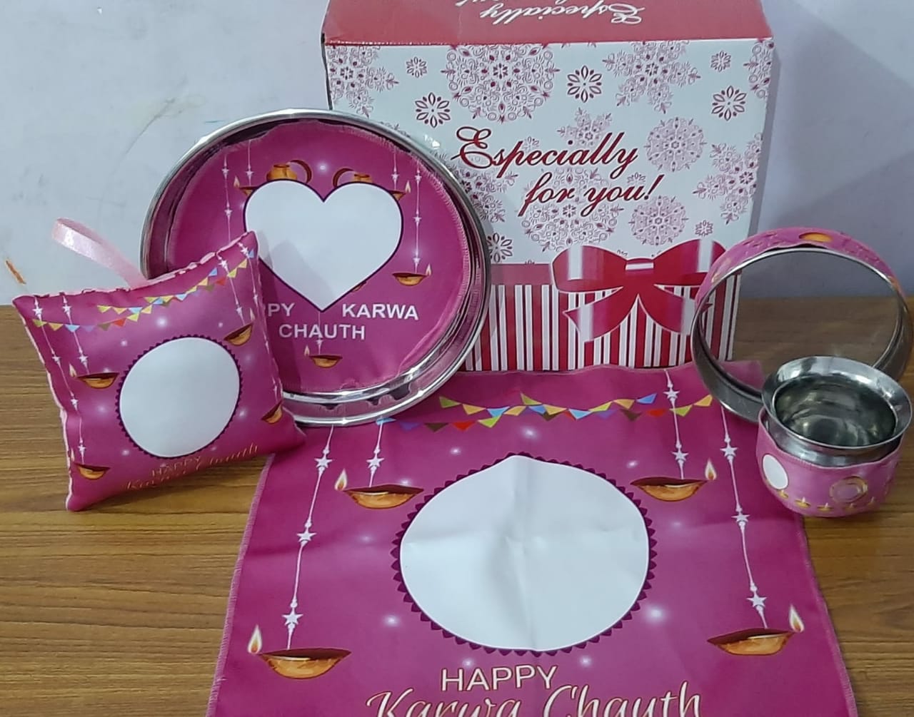 Karwa chauth set in cloth material - Image 2