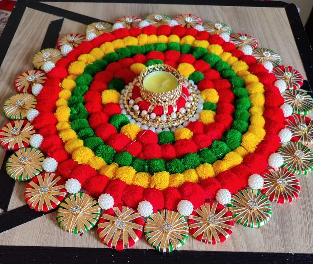 Tealight Candle Holder Rangoli Set – Decorative Diwali & Festival Home Décor