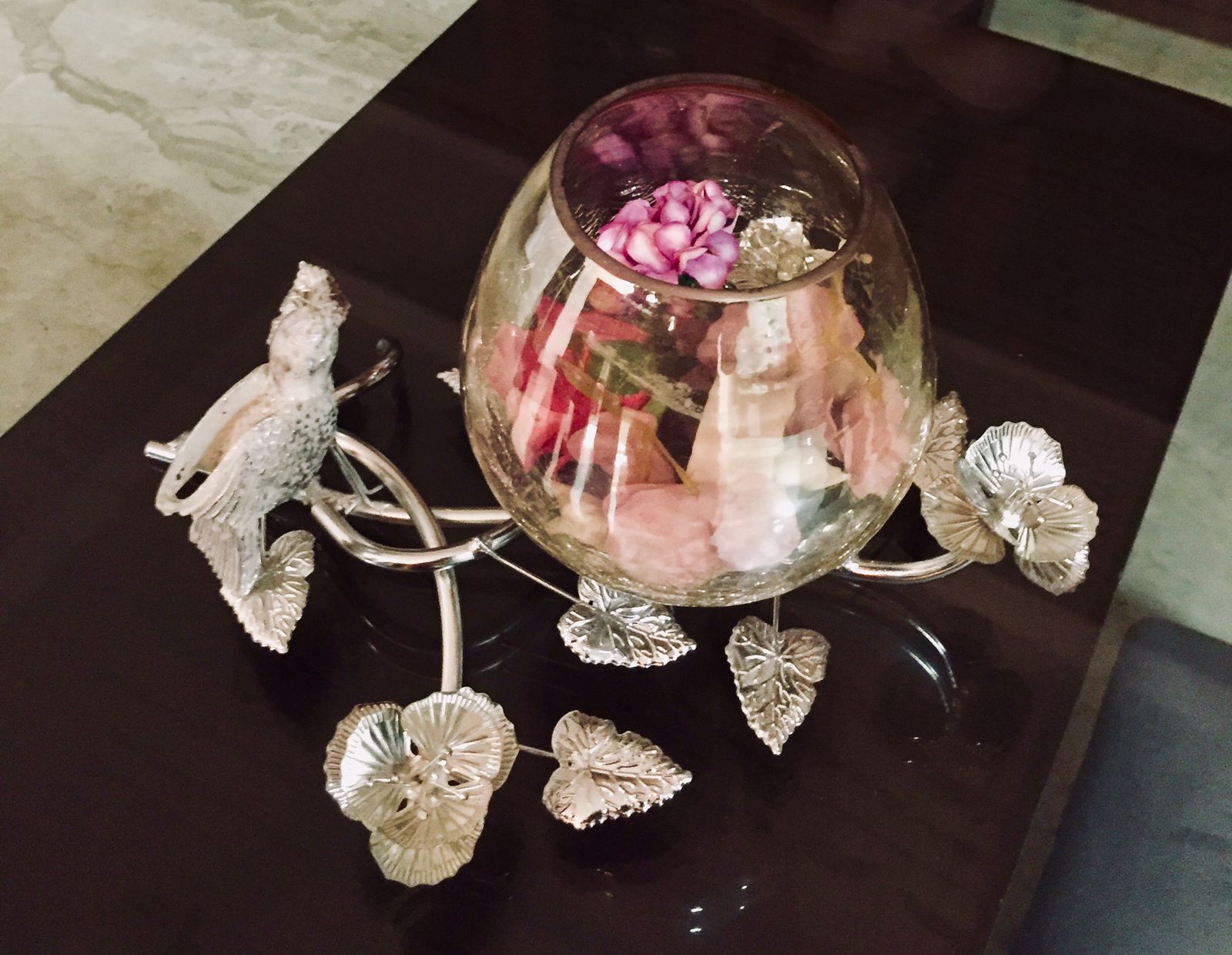 Silverplated Bird Branch Candle Holder - Elegant Home Decor Accent - Image 4