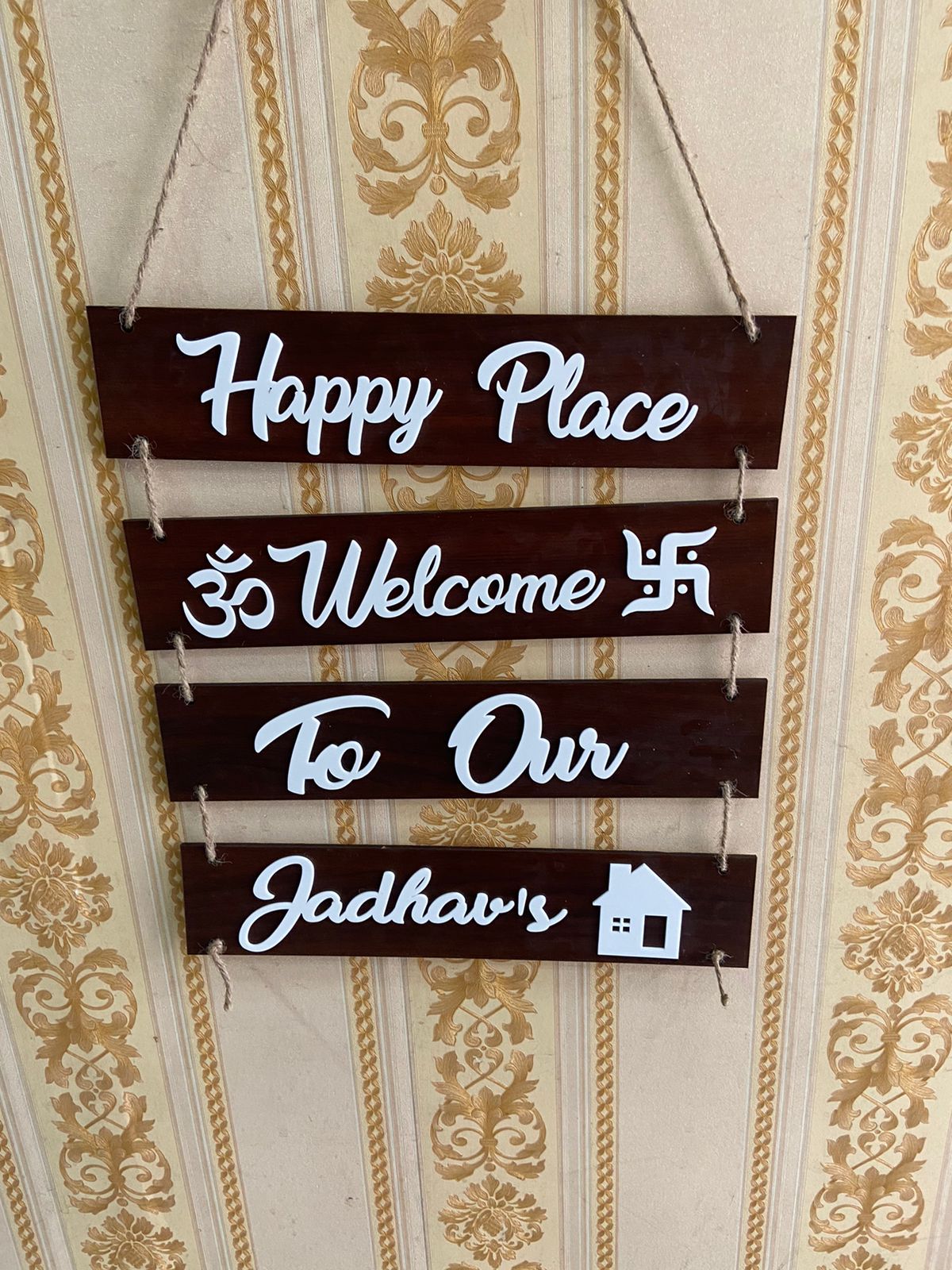 Wooden Customized Home Name Plate - Personalize Your Space