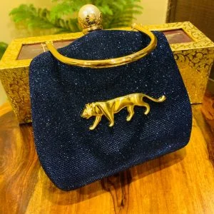 Sabyasachi-Inspired Shining Suede Clutch Bag – Premium Luxury Evening Purse with Sling - Image 8