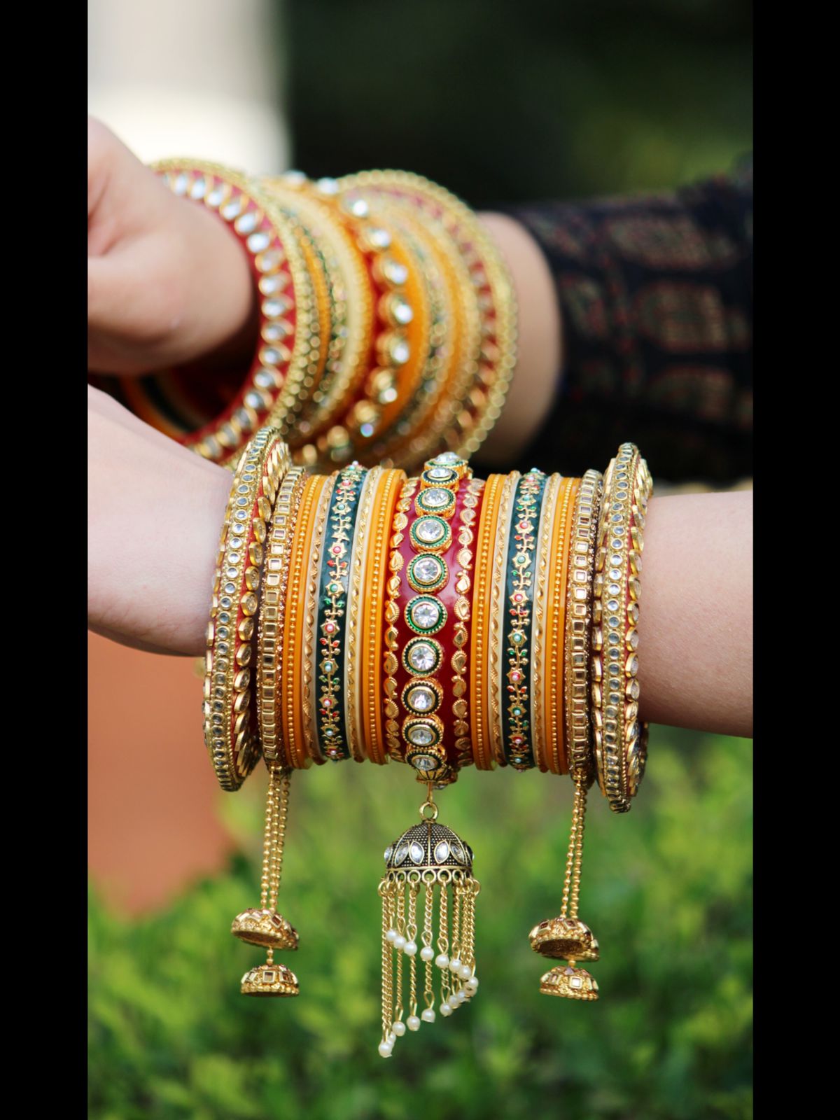 Beautiful Chura bangle with Tassels