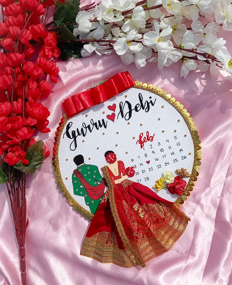 Handcrafted Embroidery wedding hoop