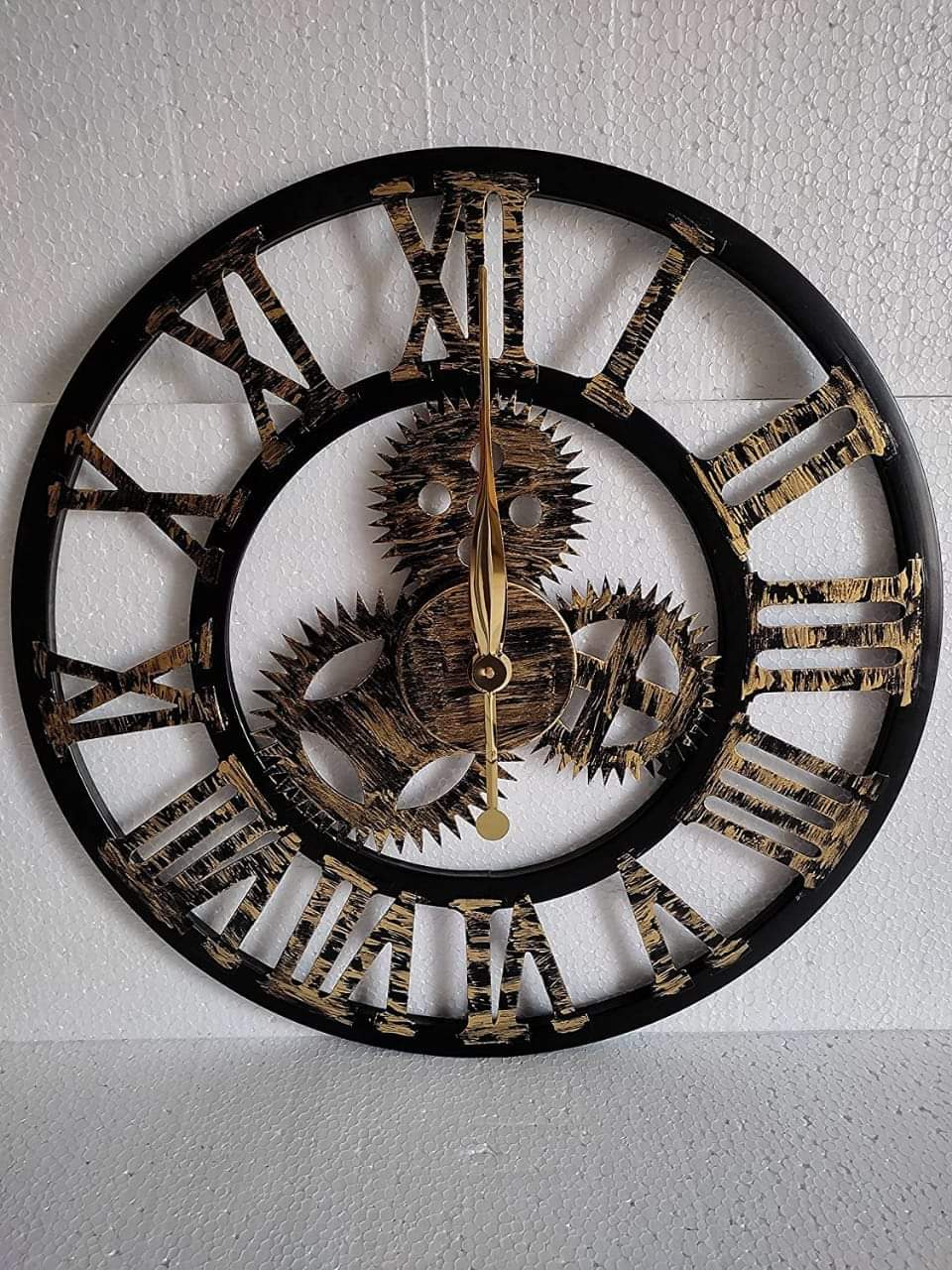 Luxury Garari Heavy Wall Clock – Steel Body with Moving Gear Mechanism