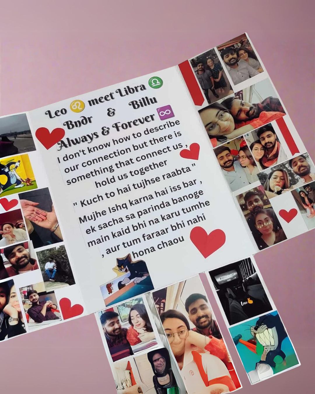 Rainvas Big Anniversary Falling Card - Customized with Photos & Name - Image 2