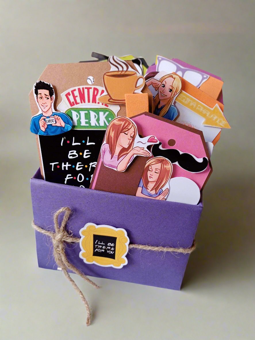Rainvas Friends Theme Personalized Tag/Gift Box with Photos & Stickers