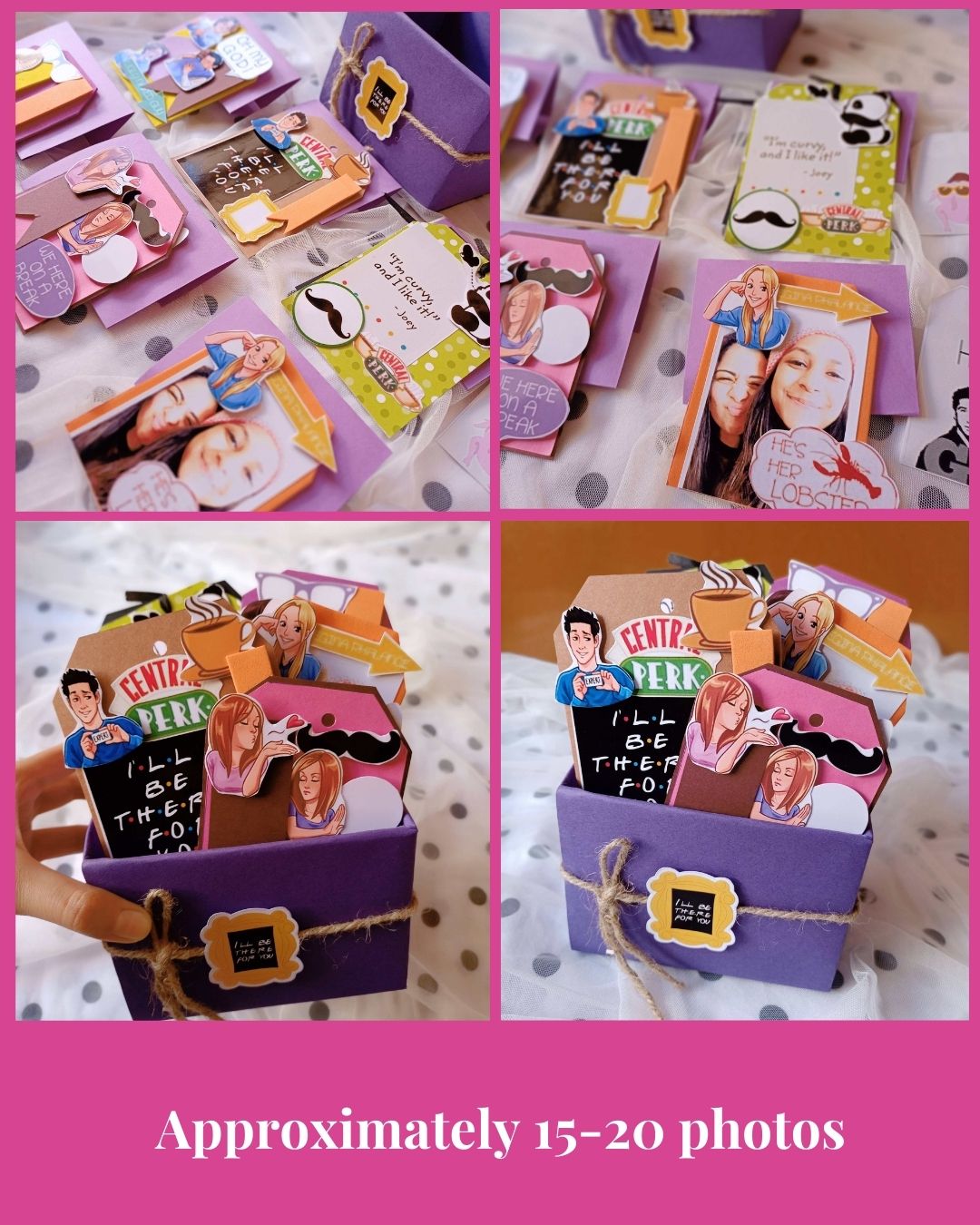 Rainvas Friends Theme Personalized Tag/Gift Box with Photos & Stickers - Image 2