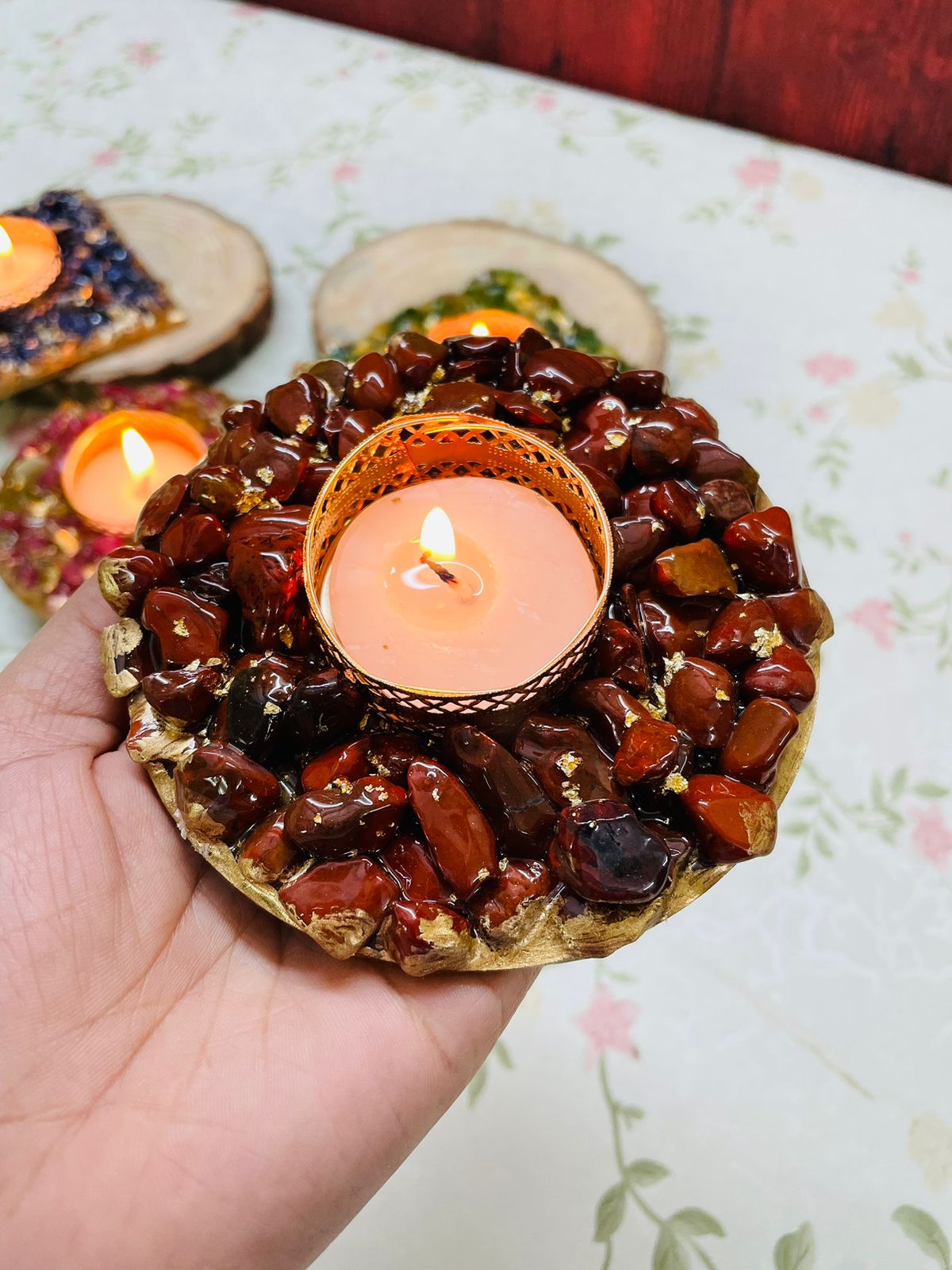 Resin Tealight Holder (Pair of two)