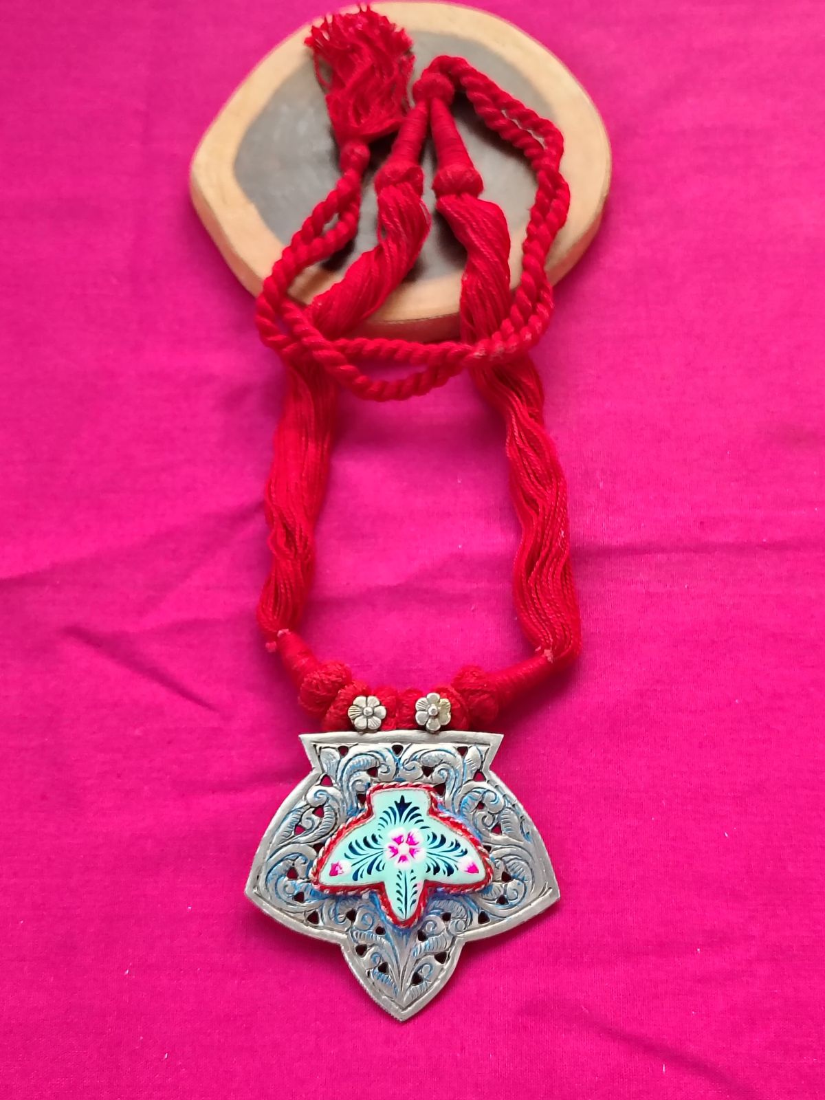 Handmade Painted Silver Look Jewelry – Elegant Handcrafted Artisanal Pieces