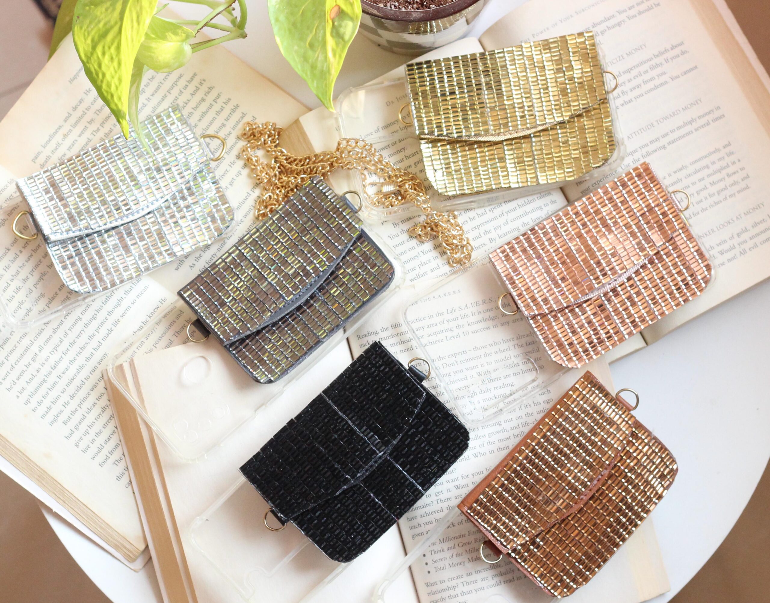 Sparkling Rhinestone Phone Case with Card Holder and Sling – Stylish Mobile Cover - Image 7