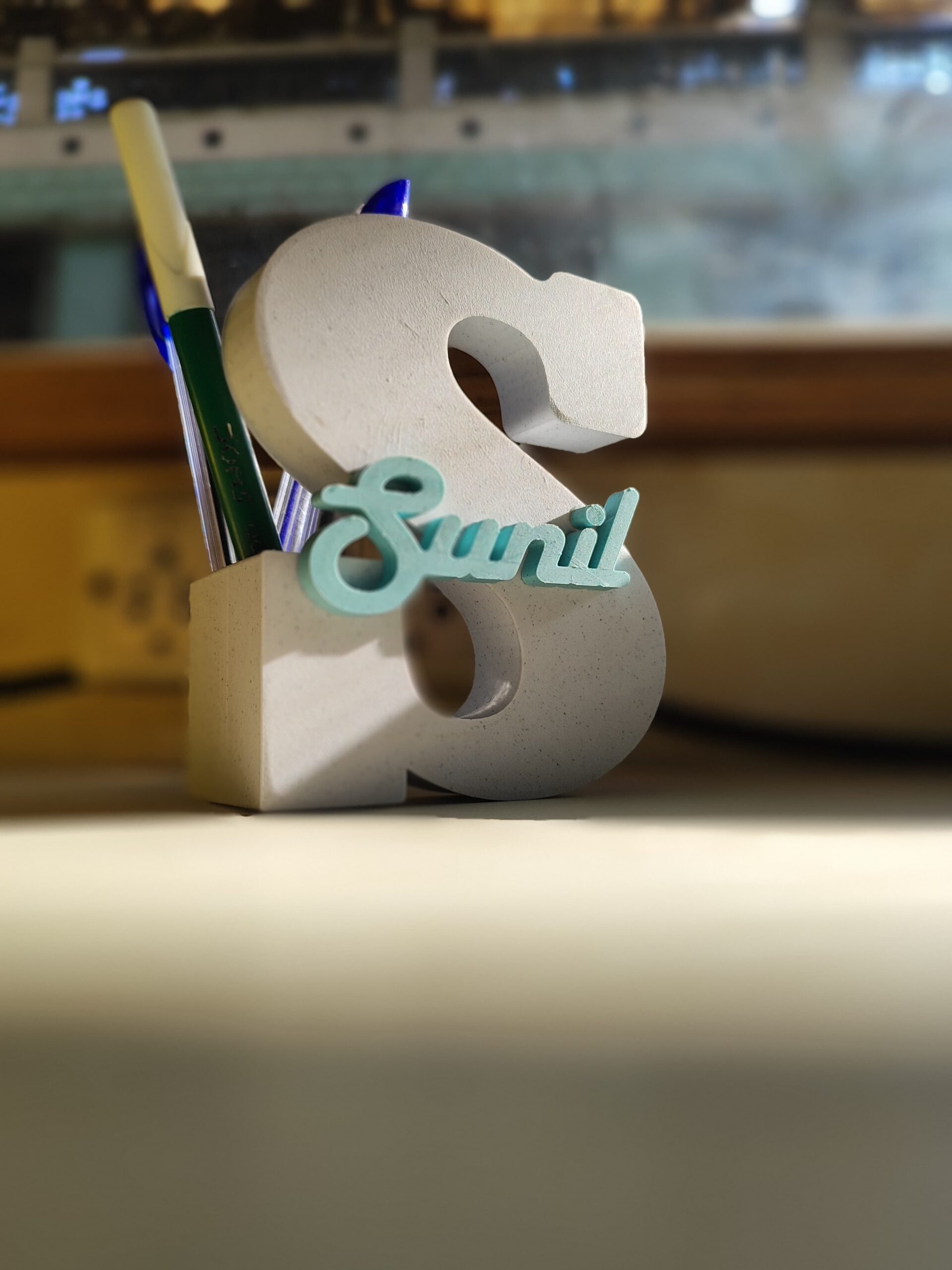 3D Personalized Name Pen Stand – Bold & Beautiful Custom Desk Organizer