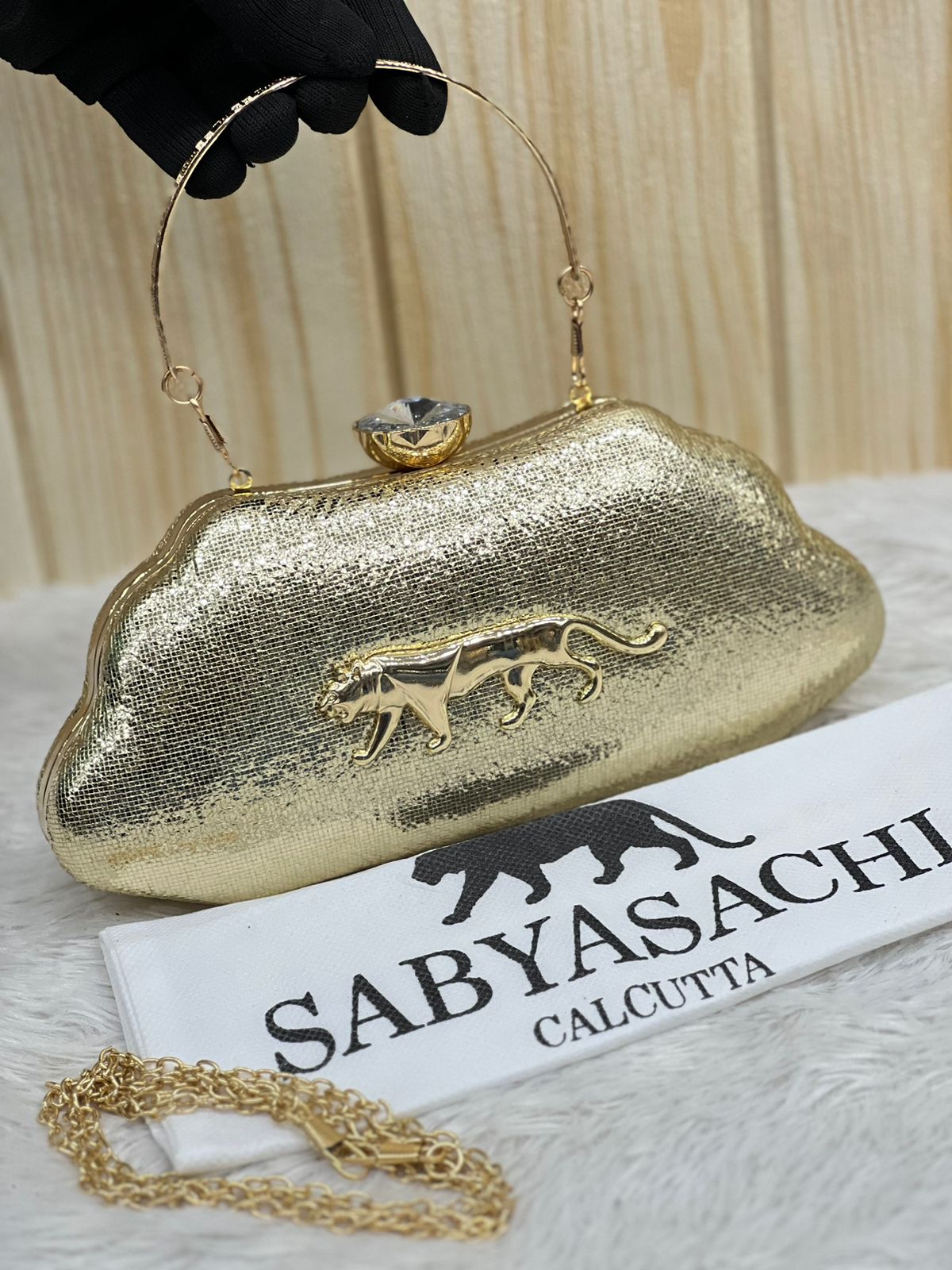 Elegant Sabyasachi Clutch For Women | Luxury Handcrafted Designer Bag for Weddings & Celebrations - Image 5