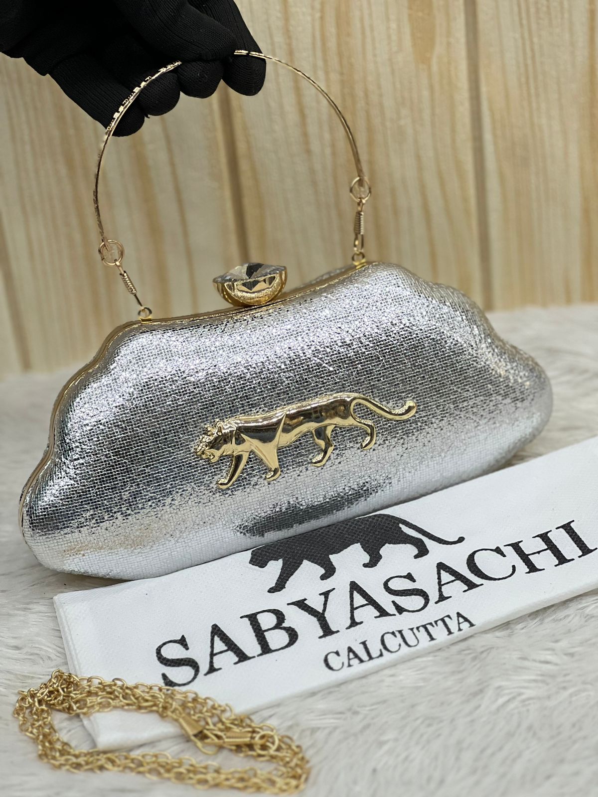 Elegant Sabyasachi Clutch For Women | Luxury Handcrafted Designer Bag for Weddings & Celebrations - Image 3