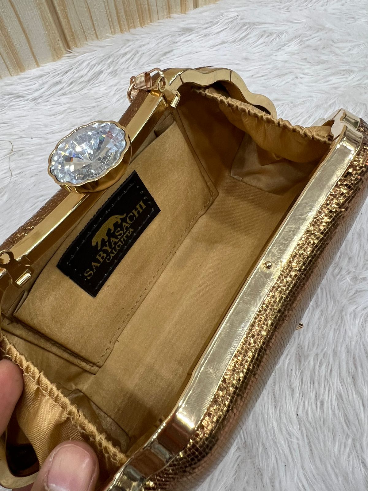 Elegant Sabyasachi Clutch For Women | Luxury Handcrafted Designer Bag for Weddings & Celebrations - Image 7