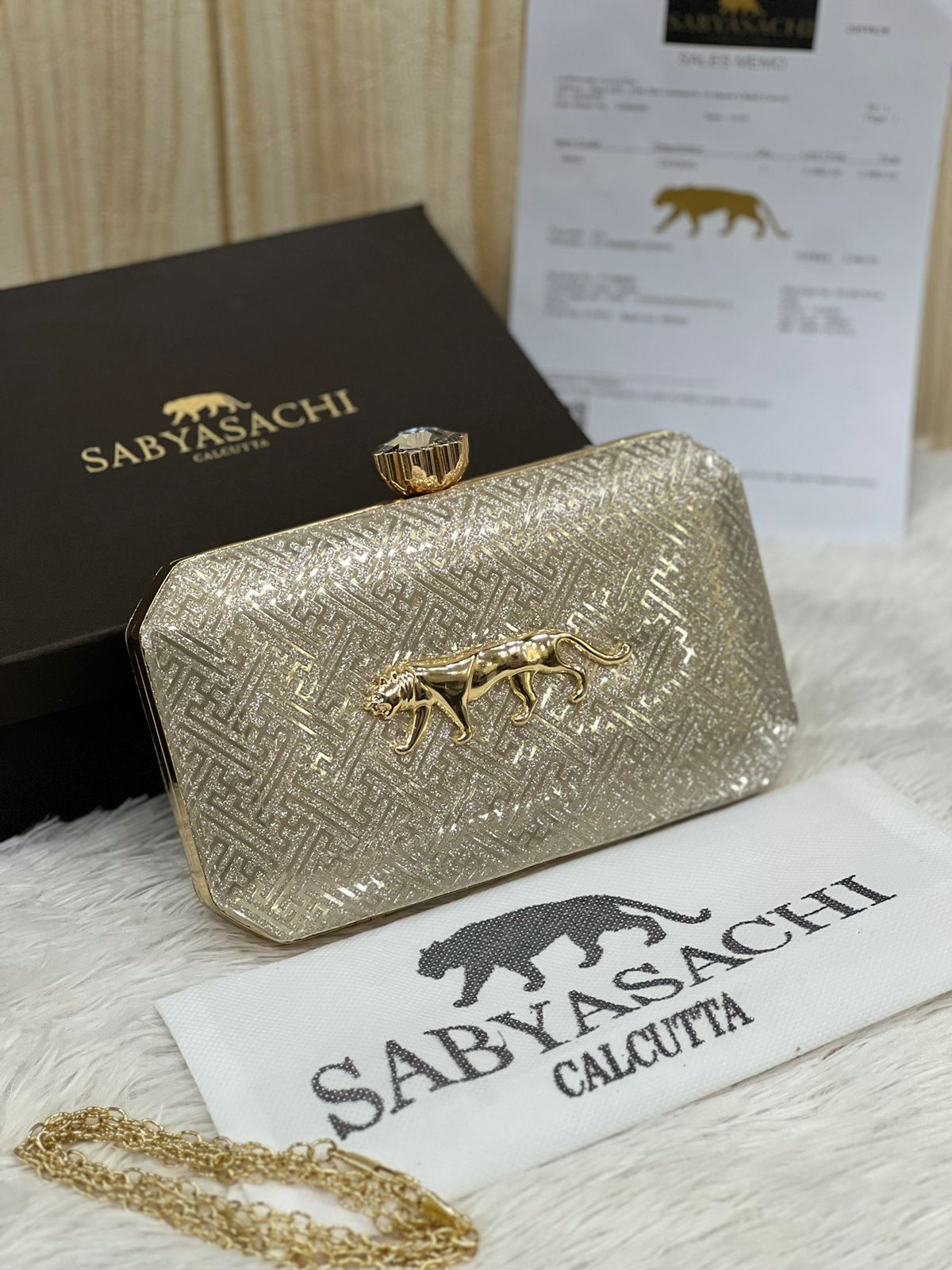 Limited Edition Sabyasachi Replica Velvet Clutch | Handcrafted Designer-Inspired Bag for Weddings & Parties - Image 3