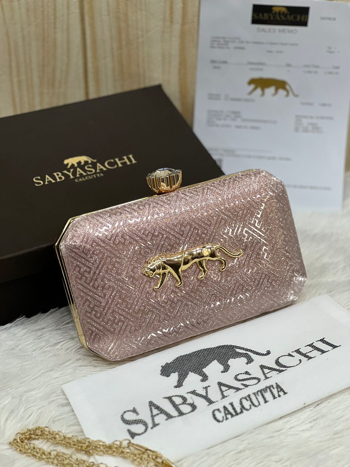 Limited Edition Sabyasachi Replica Velvet Clutch | Handcrafted Designer-Inspired Bag for Weddings & Parties - Image 5