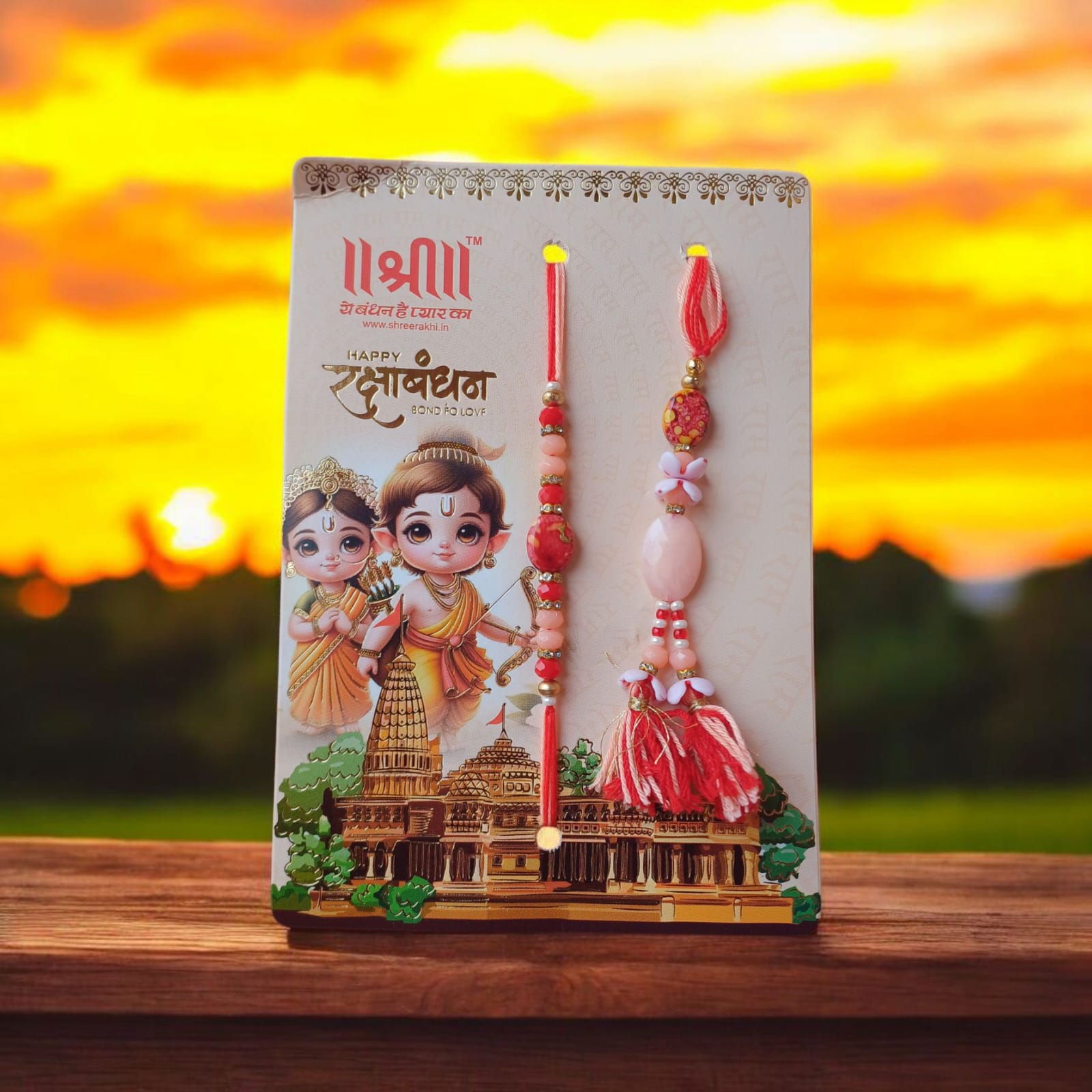 Designer Bhaiya-Bhabhi Rakhi Combo – Crafted with Premium Charms | Elegant Handcrafted Rakhi Set for Raksha Bandhan